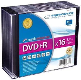 Esperanza 1118 DVD+R 16x 4.7GB Slim Jewel Case 10pcs