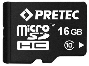 Pretec 16GB Micro SDHC Class 10 + SD Adapter