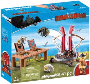 Playmobil Dragons Gobber The Belch With Sheep Sling 9461