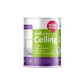 Emulsiniai dažai Vivacolor Green Line Ceiling 2 A, balti, 11.7 l