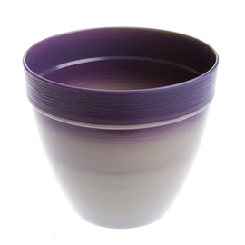 Puķu pods Plasticotto Touch, Ø25cm, brūngani violets