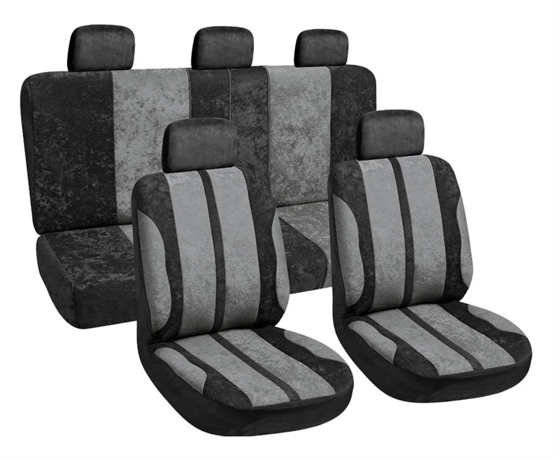 Čaumala Autoserio Seat Cover Set AG-28602/4 8pcs Black/Gray