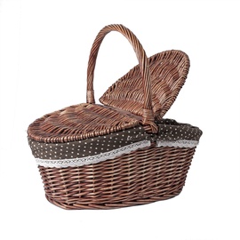 Home4you Olaf Picnic Basket 44x31xH17/39cm Brown