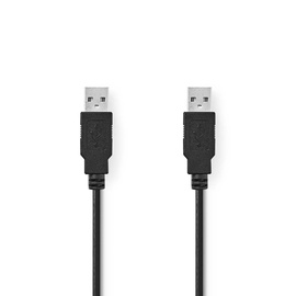 Kabelis Nedis CCGP60000BK30 USB Type A Male (vyriška), USB Type A Male (vyriška), 3 m, juoda