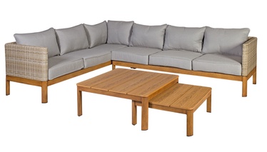 Home4you Captain Garden Furniture Set Grey/Teak