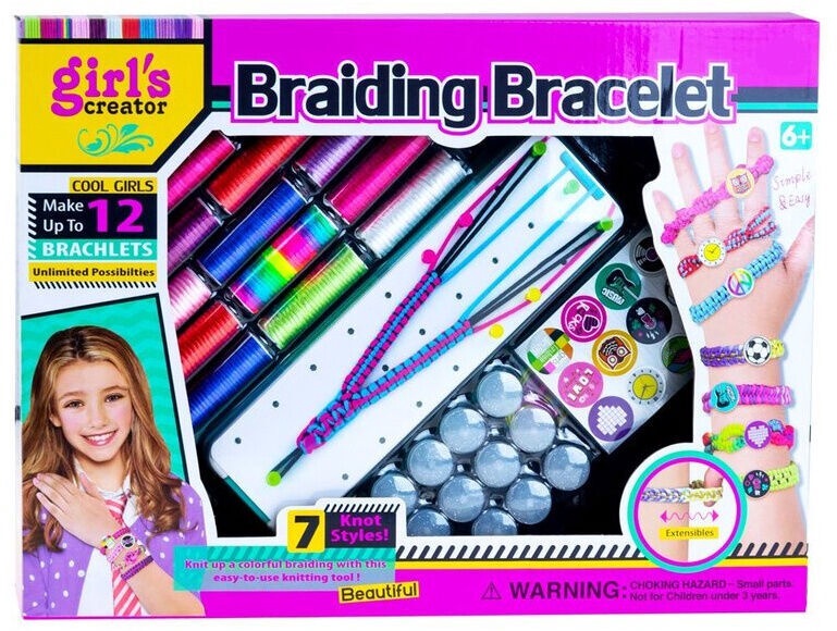 Komplekts rokassprādžu veidošanai Girls Creator Braiding Bracelet