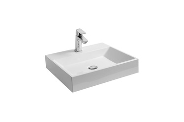 Praustuvas su paslėptu persipylimu NATURAL 500 Ravak, baltas