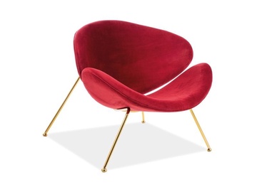 Fotelis Signal Meble Major Velvet Maroon/Gold, 84x49x72 cm