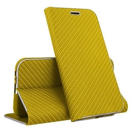 Mocco Carbon Leather Book Case For Huawei P30 Gold