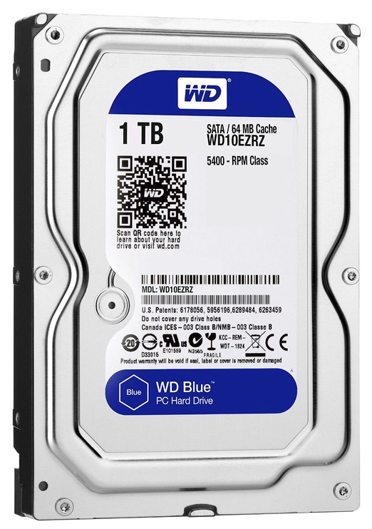 Cietais disks (HDD) Western Digital Blue WD10EZRZ, 3.5", 1 TB