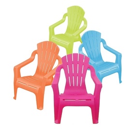 Dārza krēsls Miniselva, zila/sarkana/zaļa, 37 cm x 39.5 cm x 44.5 cm
