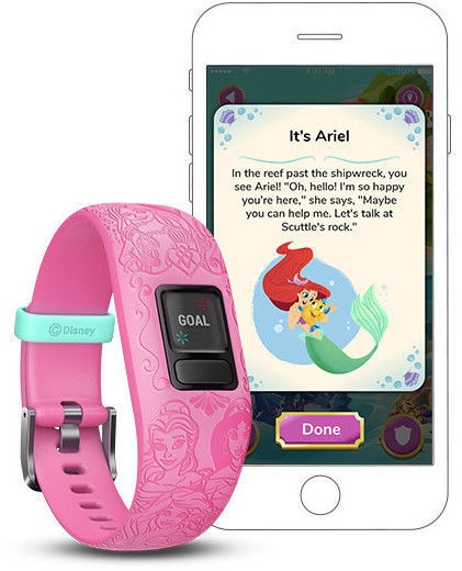 Фитнес-браслет Garmin Vivofit jr. 2 Adjustable Disney Princess, розовый