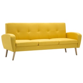 Диван VLX 3-Seater Fabric 246992, желтый, 71 x 186 x 79 см