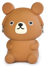 Naudas maks p+g Design Mimi 3D Pochi Friends Bear, brūna, 11.5 cm x 6.5 cm x 8.2 cm