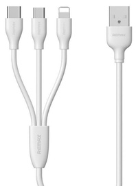 Remax Flat USB To Micro USB/Lightning/Type-C Cable 1m White