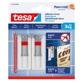 Āķis Tesa Powerstrips, 2 gab., balta/pelēka