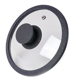 Fissman Arcades Lid With Marble Silicone Rim Dark Grey D16cm