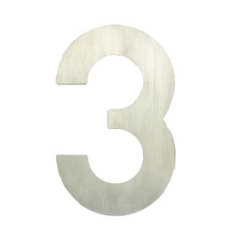 Durvju numurs Haushalt SS-3, 145 mm x 95 mm, nerūsējošais tērauds, nerūsējošā tērauda