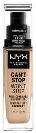 Tonālais krēms NYX Can't Stop Won't Stop CSWSF6.3 Warm Vanilla, 30 ml