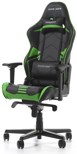 Игровое кресло DXRacer Racing Pro R131-NE, черный/зеленый