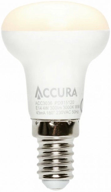 Lemputė Accura LED, E14, 4 W, 300 lm