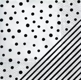 Paw Decor Collection Dots And Stripes Napkins 33x33cm