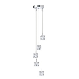 Pakabinamas modernus šviestuvas Searchlight Ice Cube 6775-5-LED, 5 x 5W LED