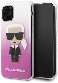 Karl Lagerfeld Gradient Iconic Karl Back Case For Apple iPhone 11 Pro Pink