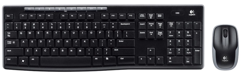Klaviatūra Logitech MK270 EN/RU, melna, bezvadu