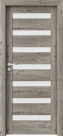 Полотно межкомнатной двери Porta D7 PORTAVERTE D7, правосторонняя, сибирский дуб, 203 x 64.4 x 4 см