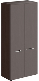 Skyland Dioni-Z Office Shelf with Lock DHC 85.1 892x1950x470mm Wenge Magic