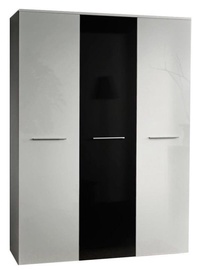 Skapis ASM Big White/Black Gloss, 135x55x190 cm
