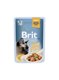 Koservuotas ėdalas katėms Brit Premium Cat Delicate Tuna in Gravy, 85 g