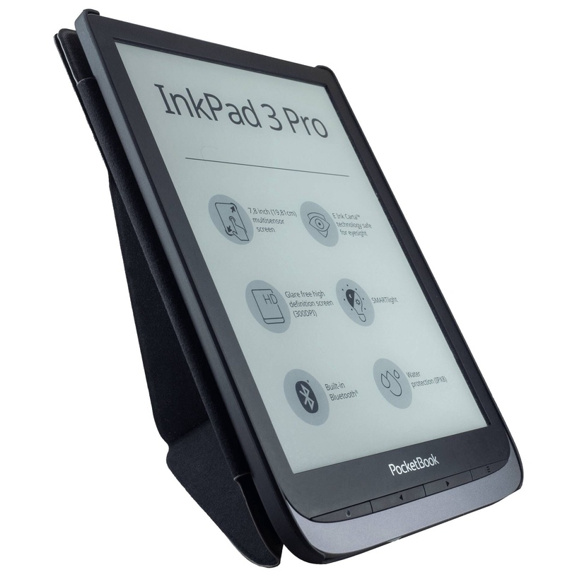 Чехол для планшета Pocketbook HN-SLO-PU-740-DG-WW, черный/серый, 7.8″