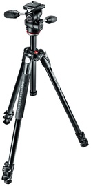 Alus Manfrotto 290 XTRA Three-Section Aluminum Tripod with 3-Way Head