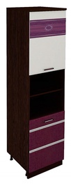 DaVita Palermo 08.75.1 Kitchen Bottom Cabinet Wenge Oak/Eggplant/Singa Cream