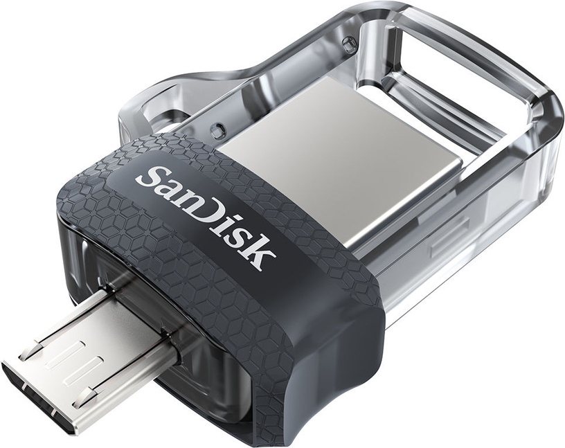 USB zibatmiņa SanDisk Ultra Dual M3.0, caurspīdīga, 256 GB