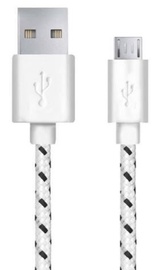 Esperanza Braided Cable USB / USB-micro White 1m