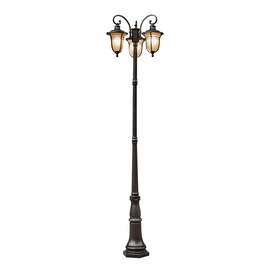 Pastatomas šviestuvas 004-PL-3, 3X60W, E27, IP43, matinė juoda