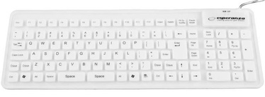 Klaviatūra Esperanza Silicone EK126 USB/PS2 Keyboard White