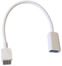 Adapteris ART USB 3.0 A female, Micro USB male, 0.1 m, balta