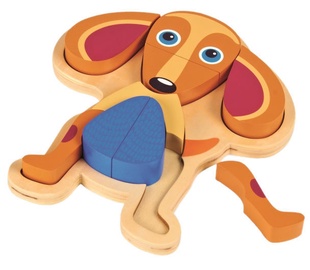 Oops Wooden Puzzle In Storage Frame Dog 9pcs 16002.22