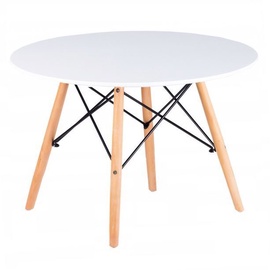 Kafijas galdiņš GoodHome Scandinavia Modern White/Beech, 600x600x480 mm