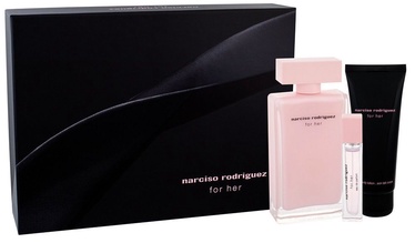 Narciso Rodriguez For Her 100ml EDP + 75ml Body Milk + 10ml EDP