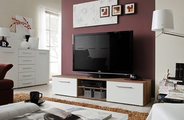 TV staliukas ASM Bono II Plum/White Gloss, 1800x450x350 mm