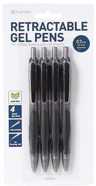 Platinet PWRGP4B Retractable Gel Ink Pens 4pcs