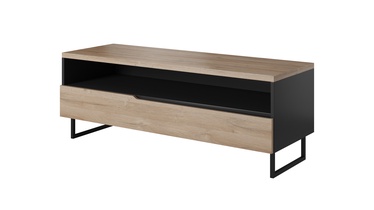 TV-laud Idzczak Meble Luna 03 Black Matt/Grandson Oak, 1200x570x500 mm
