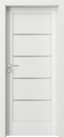 Полотно межкомнатной двери Porta Verte Home G4 Verte Home G4, правосторонняя, белый/серый, 203 x 74.4 x 4 см
