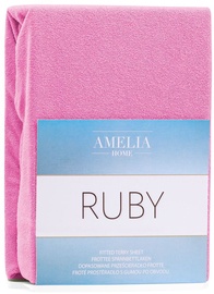 Простыня AmeliaHome Ruby, розовый, на резинке