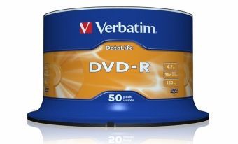 Verbatim DVD-R Datalife 4.7Gb 16x Spindle 50pcs